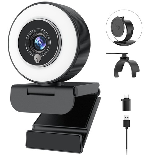 Webcam with ring light hd - with,